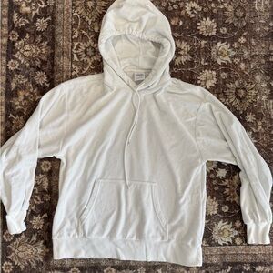 TNA White Towel Boyfriend Hoodie